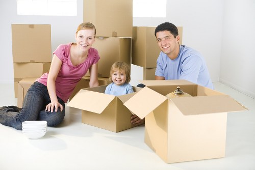 Office relocation planning in Holland Park with moving boxes and workspace coordination