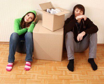 Professional office movers preparing equipment for a Holland Park business relocation