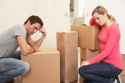 Careful loading of boxes and furniture for a Holland Park flat removal