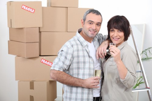 Removals van prepared for a local flat move in Holland Park