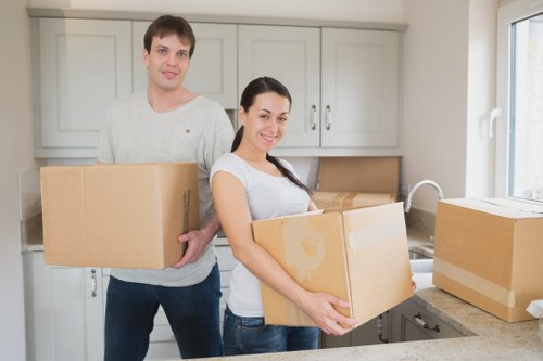 Careful packing and furniture handling for a home move in West London